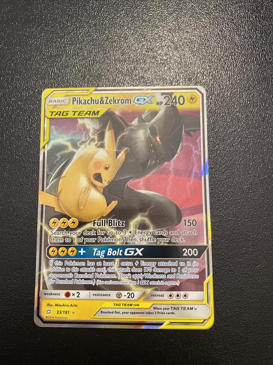 Pikachu & Zekrom GX - SM - Team Up - Pokemon