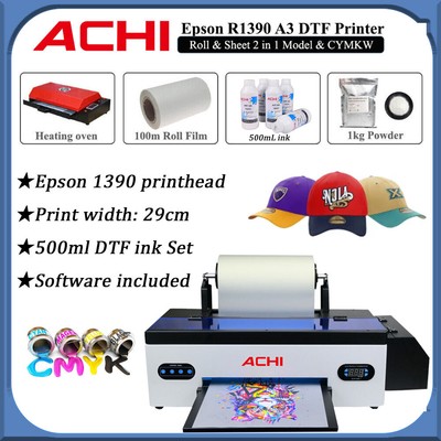 A3 DTF Printer Roll Direct to Trasnfer Film Oven Heater INK T-shirt Printing US