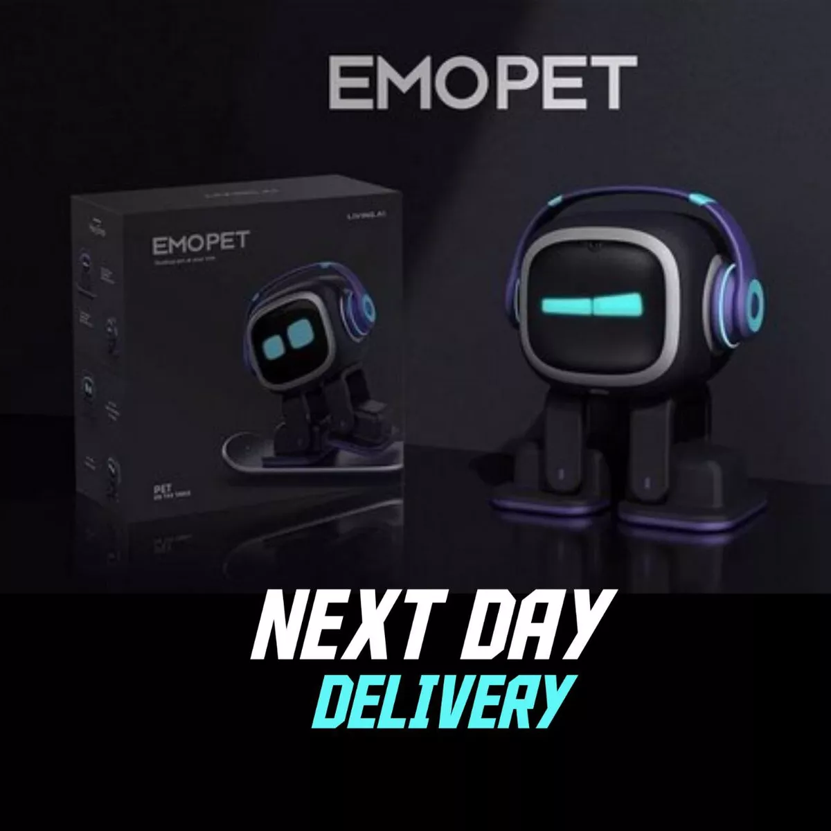EMO pet Living AI- desktop pet robot WITH LIGHT AND STICKERS(Brand new SEALED)।