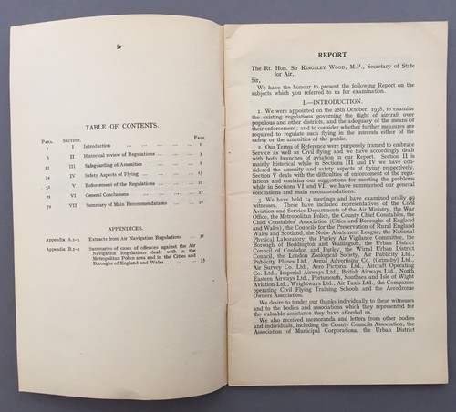 AIR MINISTRY REPORT ON THE COMMITTEE ON CONTROL OF FLYING 1939 - Picture 2 of 7