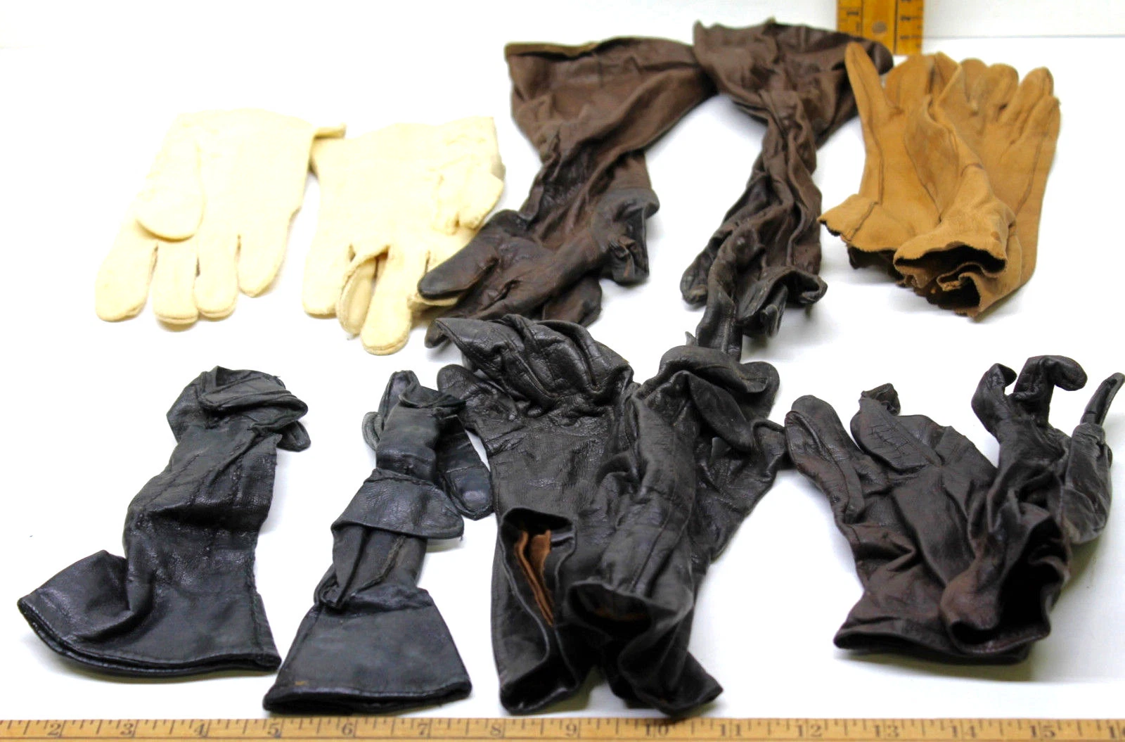 5 gants en cuir vintage Pr petites tailles authentiques douces années 1950 inutilisés Dior Salimar
