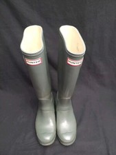 Hunter Original Rain Boots Huntress Tall Gray Waterproof Boots Women Size 6