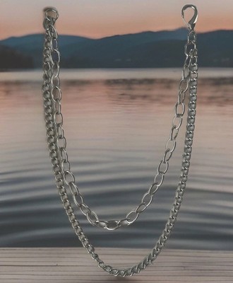 Cipo & Baxx Hosenkette 35cm Silber Karabiner Wallet Chain Biker Street Clubweat