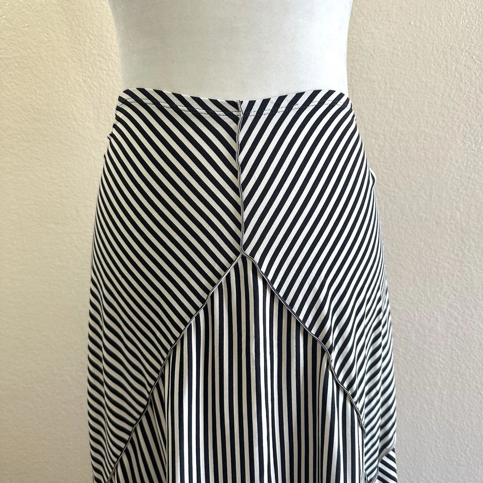 Studio M винтажный Y2K 2000-х годов в полоску черный белый эластичная юбка женщин S - Изображение 2 из 4