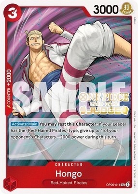 RARE GOLDEN STAMPED HONGO JUDGE CARD. LIMITED EDITION EXCLUSIVE FOILED CARD|| NM