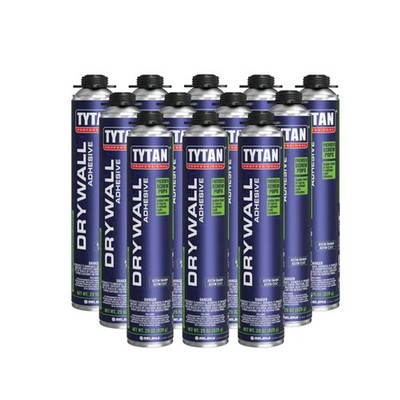 Tytan Drywall Adhesive Foam 29 oz (12 Pack) for Drywall & Panel Installation