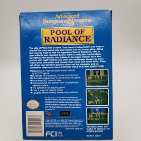 Advanced Dungeons & Dragons Pool of Radiance Nintendo Nes Complete CIB