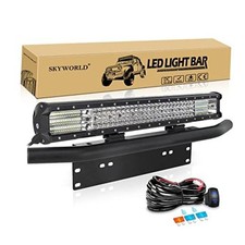 23 Inch Led Light Bar with Licence Bumper Plate Mounting Bracket