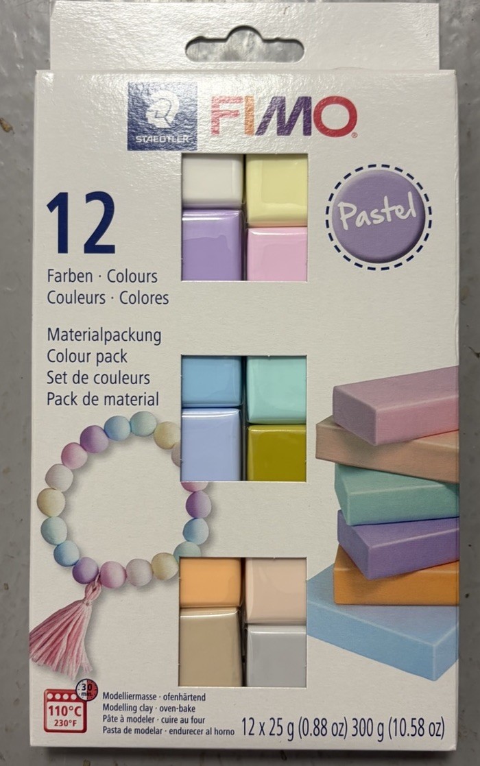 STAEDTLER FIMO Soft Oven Hardening Modelling Clay 12 x 25 g Blocks - Pastel