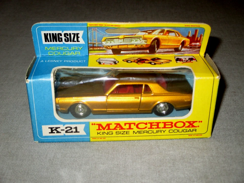 VINTAGE MATCHBOX KING SIZE- MERCURY COUGER-K-21- W BOX- DIECAST TOY- EXC - Image 2 of 4
