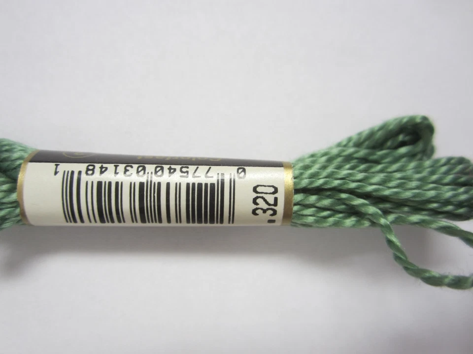 DMC Cotton Perle #3  Medium Green #320 Embroidery Floss Thread  15.4 yards - Image 2 of 2