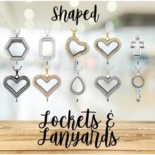 Living Memory Floating Charm Shaped Glass Locket Pendant with Necklace