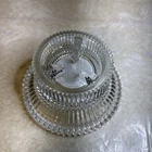 VINTAGE CLEAR Ribbed Candle Lite Possibly Fits As FAIRY LAMP  Bottom For Fenton