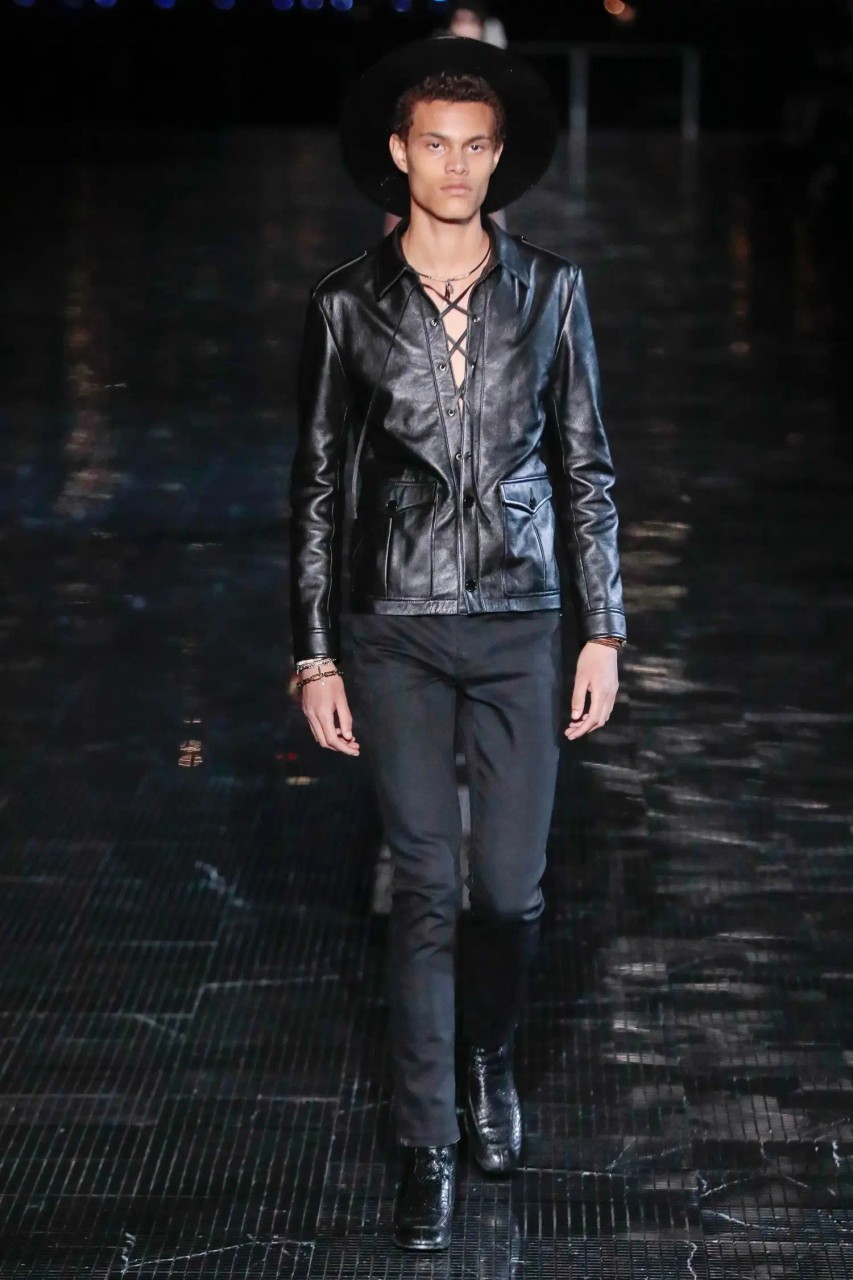 Giacca di pelle SS19 Saint Laurent Runway Rope