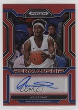 2022 Panini Prizm Draft Picks College Penmanship Red 29/199 Abu Kigab Auto 1ar2