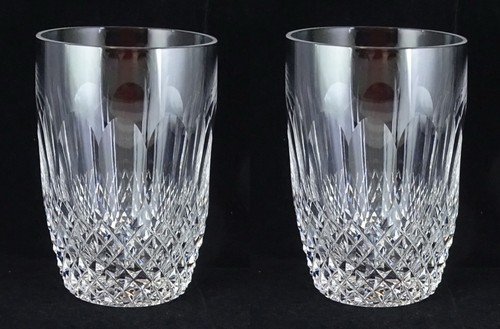 WATERFORD COLLEEN Set 2 FLAT TUMBLERS 10 oz. and 4 1/4" Tall QUANTITY AVAILABLE