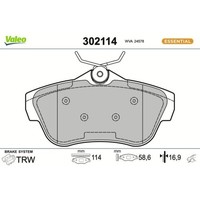 1X Bremsbelagsatz, Scheibenbremse Valeo 302114 Passend FüR CitroËN Fiat