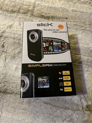 Slick Handheld Digital Video Camera Black SD LCD Mic 4x Zoom