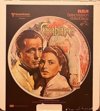Vintage RCA SelectaVision CED VideoDisc Casablanca Movie Media Retro