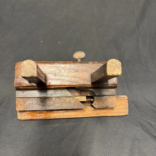 Antique British Wooden Plough Plane 9.5" - (1945)