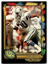1991 Wild Card Alvin Harper Rookie Dallas Cowboys #81. rookie card picture