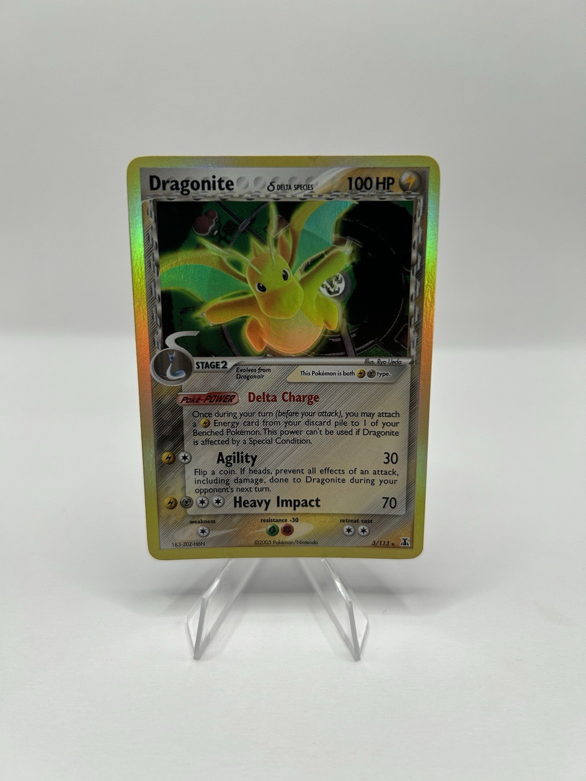 Pokemon TCG Dragonite Delta Species 3/113 Reverse Holo - NM