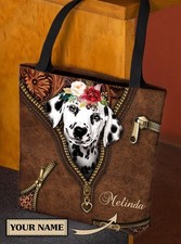 Personalized Dalmatian Dog Tote Bag, Unique Gift for Pet Lovers, Animal Bag