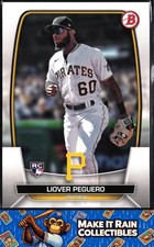 Liover Peguero 2023 Bowman #85 Pittsburgh Pirates Rookie RC