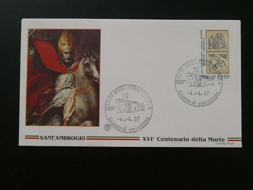 religion Ambrose of Milan horse FDC Italy 1997