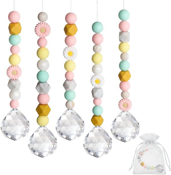 5 StüCk Kristall SonnenfäNger Bastelset Diy Kristalle AnhäNger Suncatcher Kinder-image