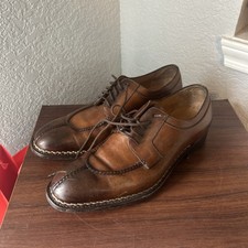 Salvatore Ferragamo Tramezza SE Shoes Brown Split Derby Leather Shoes 7 EE Italy