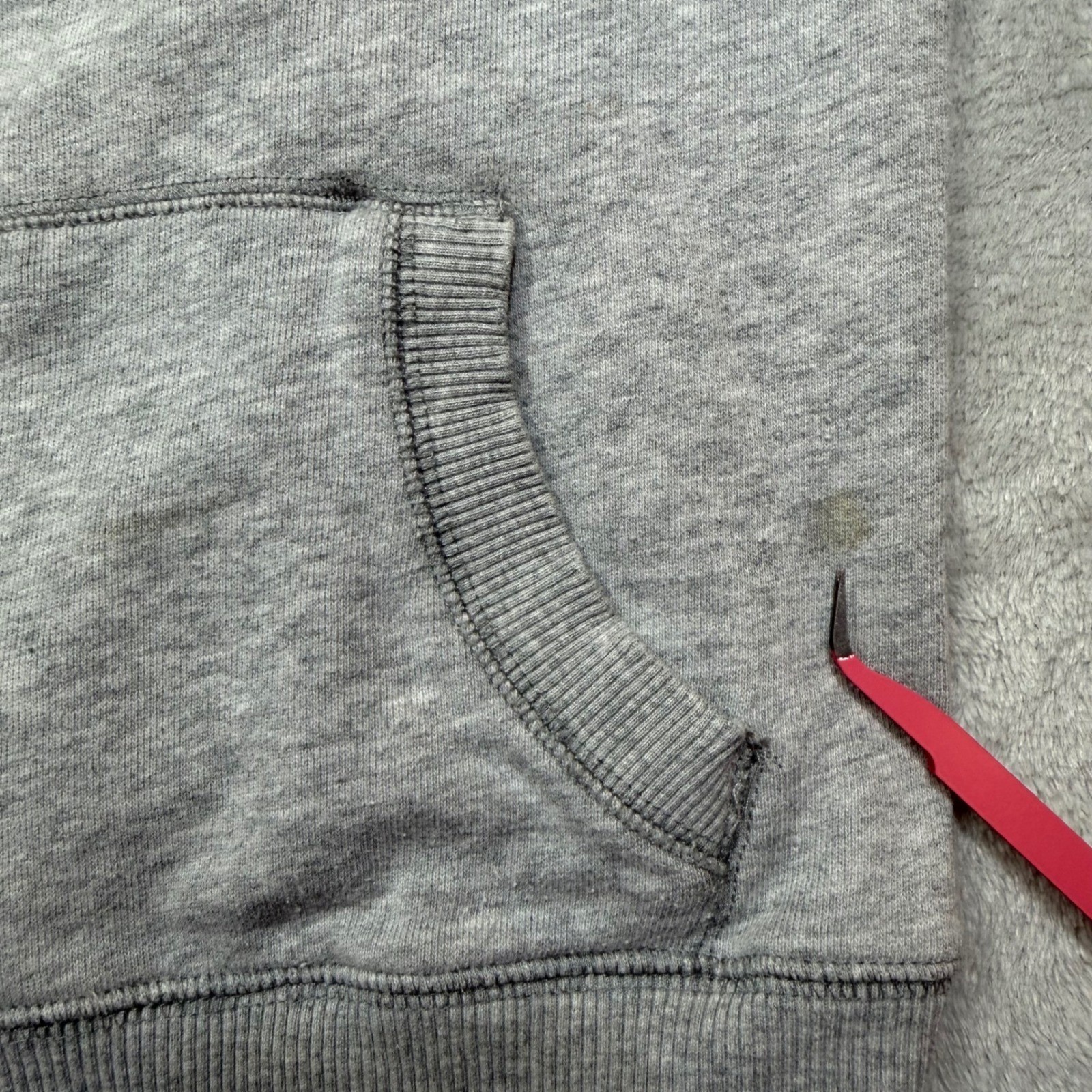 Aeropostale Full Zip Hoodie Heather Gray Applique Logo Y2K Skater XL image 8