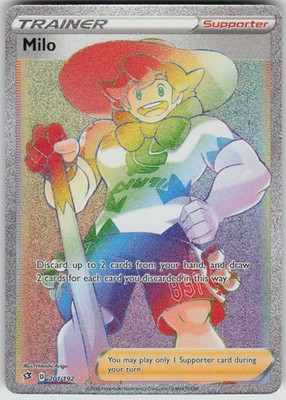 Pokemon Milo (Secret) Holo Secret Rare SWSH02: Rebel Clash 201/192 NM