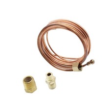 Mechanical 72'' Oil Pressure Gauge Tubing Kit with Copper Tube and Threaded P...