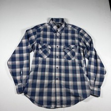 VTG Levi's 70s Plaid Shirt Button Up Mens Large 70s Made USA Sawtooth Pink Blue