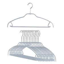 Mawa, 42Ftu Silhouette Space-Saving Anti-Slip Steel Clothing Hanger, Set of 12, 