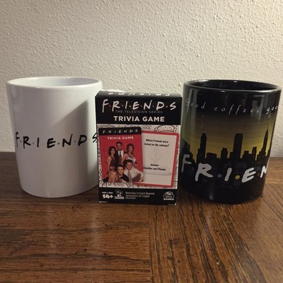 Set Of 2 Friends Mugs And Trivia Card Game -- Sip And Play