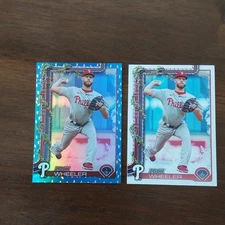 Zack Wheeler 2025 Topps Holiday Blue Metallic Lights #H179 & 2025 Holiday H179