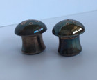NEIMAN MARCUS SILVERPLATED MUSHROOM SALT & PEPPER SHAKERS SOLID/HEAVY ~ FRANCE — photo 1