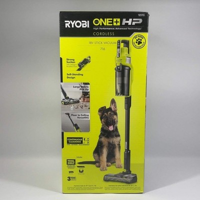 New Ryobi Stick Vacuum Bagless Cordless Smart Vacuum Cleaner Green PBLSV716B
