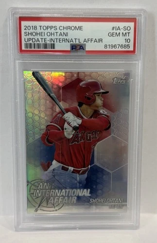 2018 Topps Chrome Update International Affair SHOHEI OHTANI #IA-SO RC PSA 10