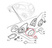 Rechts Spiegelglas RüCkspiegel FüR Alfa Romeo 147 Original 71717905