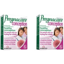 2 Pack Pregnacare Conception 30 Capsules - Unflavored Fertility Boost for Women