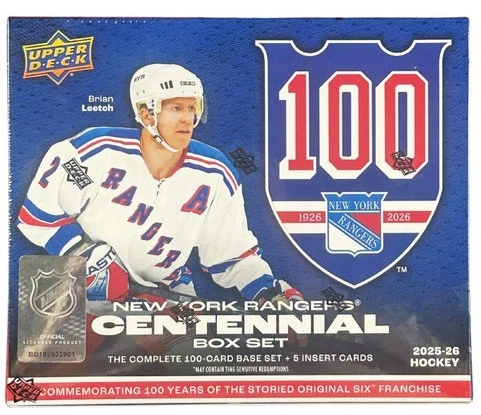 New York Rangers 2025-26 Upper Deck Centennial (105 Cards) Box Set