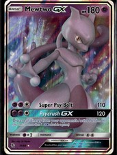 Carta Pokemon Mewtwo GX Ultra Rara Destino Nascosto 31/68 Psychic Holo