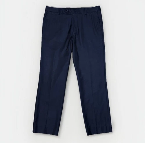 SAINT LAURENT (YSL) Pantalone uomo lana Yves Saint Laurent blu navy leggero liscio taglia 35 35x29