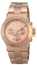 NEW MICHAEL KORS DYLAN ROSE GOLD TONE CHRONOGRAPH DIAL DATE WATCH MK5314