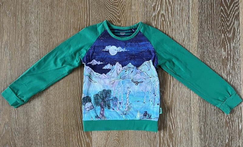 Oilily Girls Winter Scene Top Size 6 EUC
