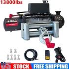 Electric Winch 13800lbs 12V Steel Cable Truck Trailer Towing UTV Off-Road 4WD