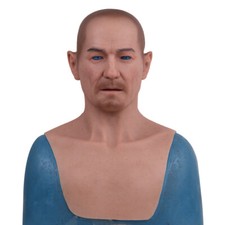 Silicone Realistic Male Mask Masquerade Headgear Full Head Movie Halloween